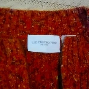 Brand Liz Claiborne sweater jacket. Size Medium petite excellent quality.